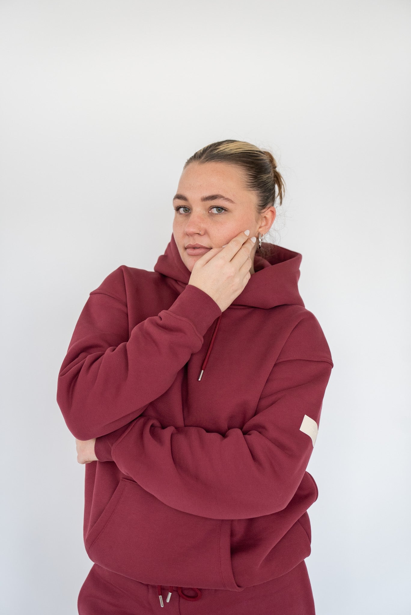 Oversized Heavy Premium Burgundy Hoodie