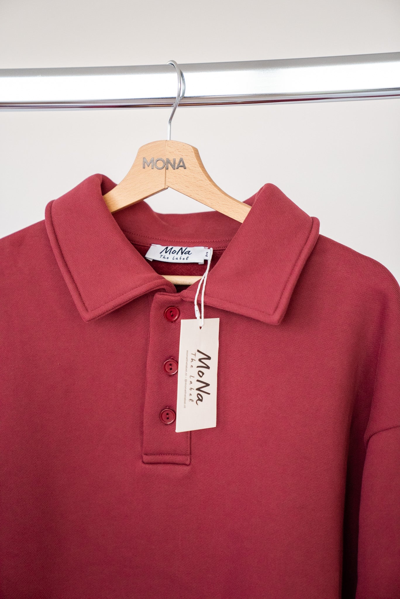 Oversized Heavy Premium Burgundy Polo Sweater