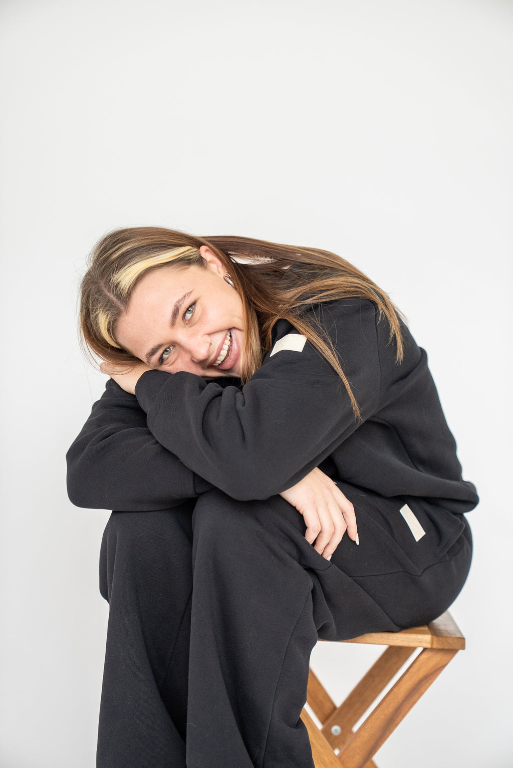 Oversized Heavy Premium Black Polo Sweater