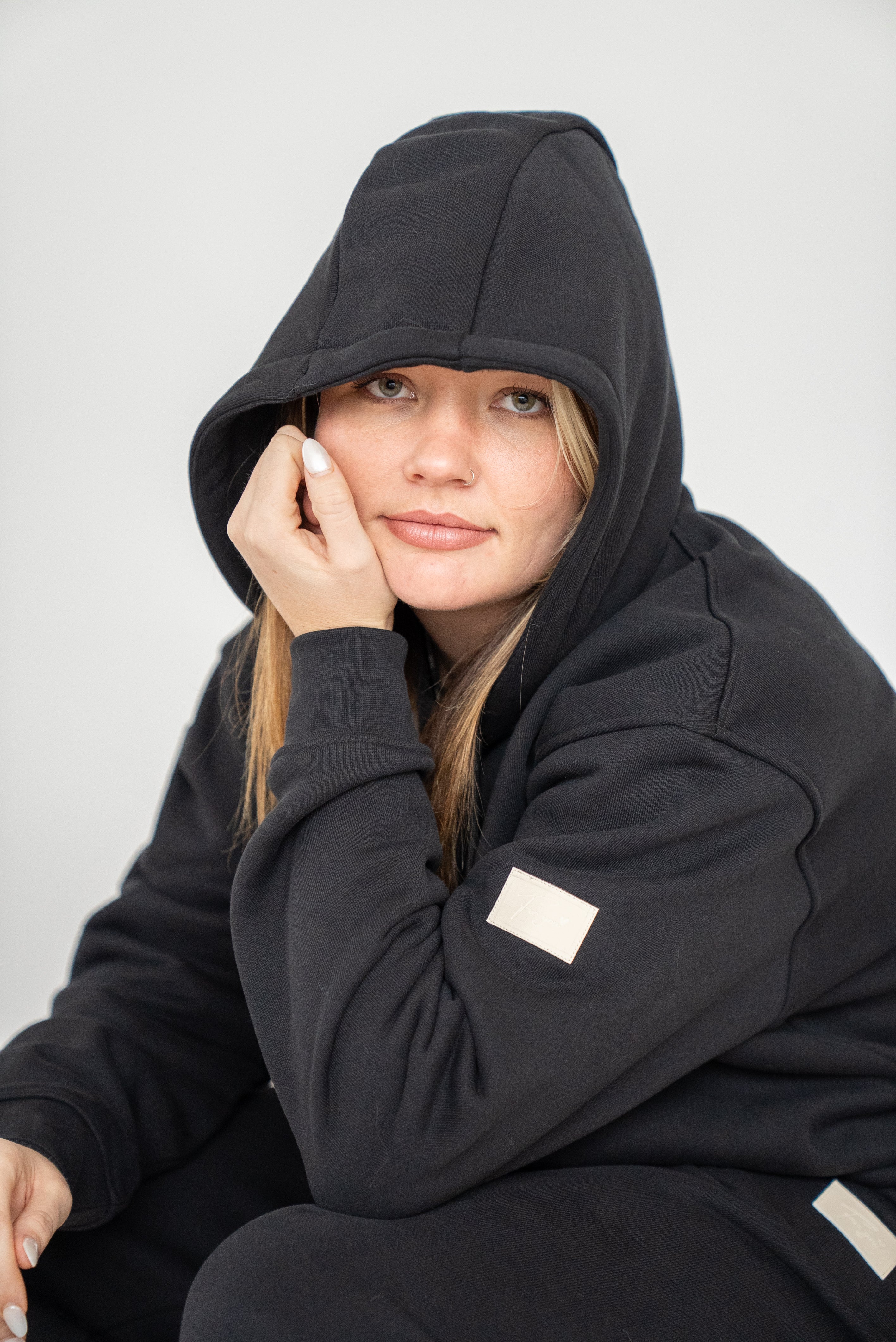 Oversized Heavy Premium Black Hoodie