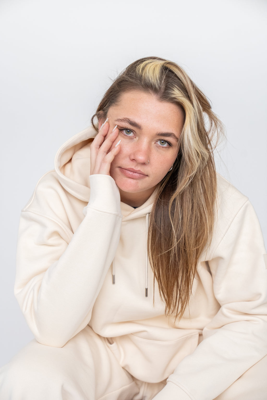 Oversized Heavy Premium Beige Hoodie