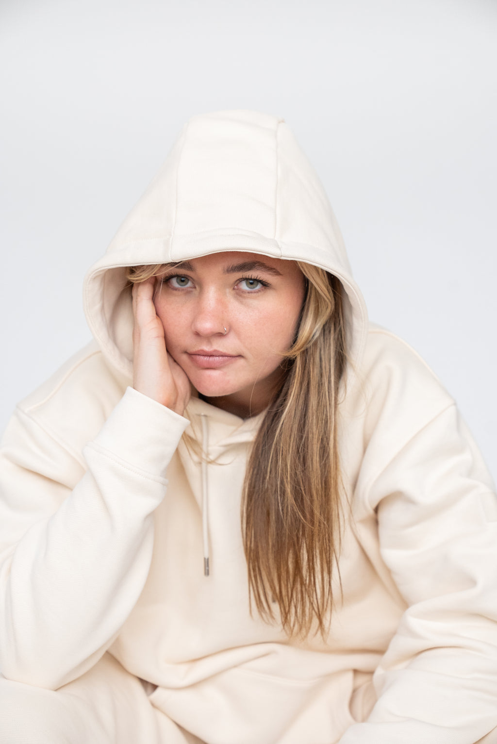 Oversized Heavy Premium Beige Hoodie
